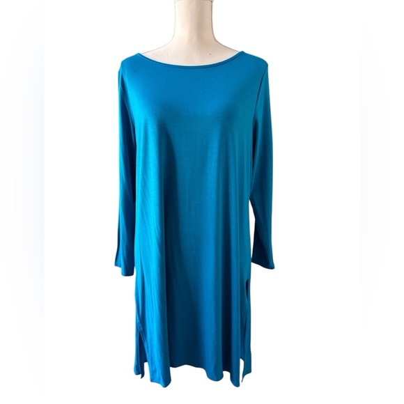 New with tags Eileen Fisher blue tunic size L - Picture 1 of 11